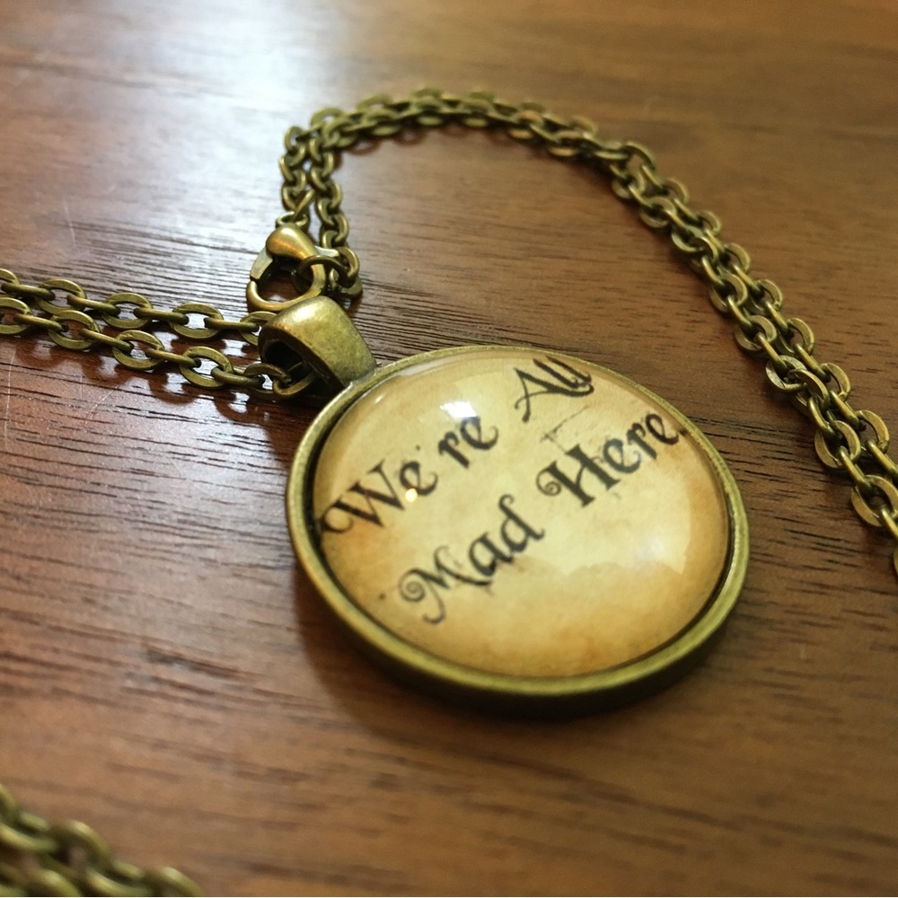 We’re All Mad Here - 2 Necklaces - Alice in Wonderland - Picture 4 of 6